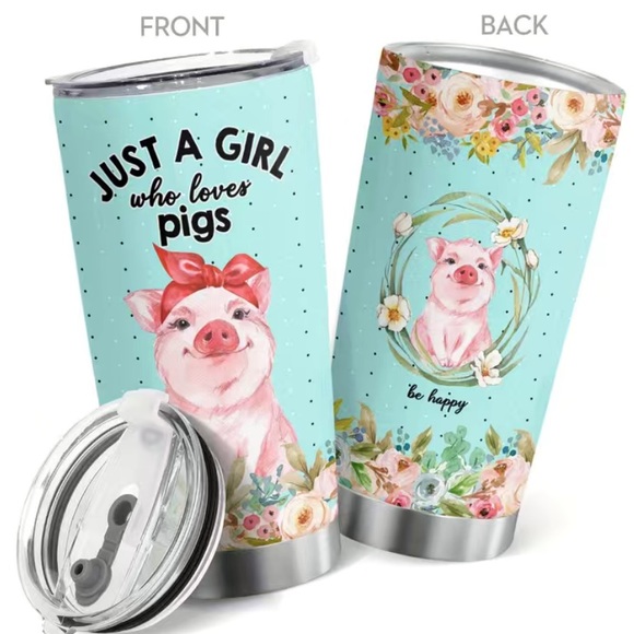NEW Girl Who Loves Pigs 20 Oz Mug - Picture 2 of 5